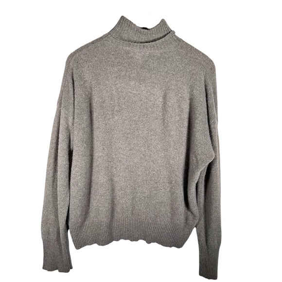 OATS CASHMERE Luxe Cashmere Candace Mock Neck Sweater in Taupe - Picture 8 of 8